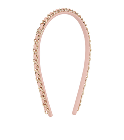 Chanel 22 CC Chain Headband, Leather, Pink, 3*